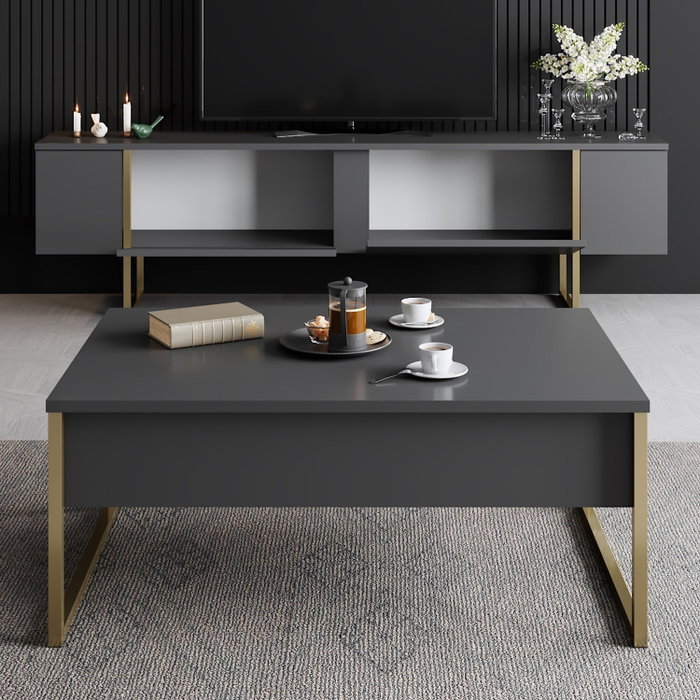 Hanah Home Luxe Set - Antracita, Dorado